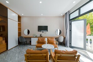 Family Room, Multiple Beds, City View | Egyptian cotton sheets, premium bedding, pillow-top beds - Lalisa Hotel Grand World Phu Quoc (Phu Quoc)