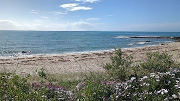 Beach nearby, sun-loungers