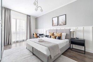 Appartement Affaires (Southridge - T1 3605) | 1 chambre, draps en coton égyptien, literie de qualité supérieure