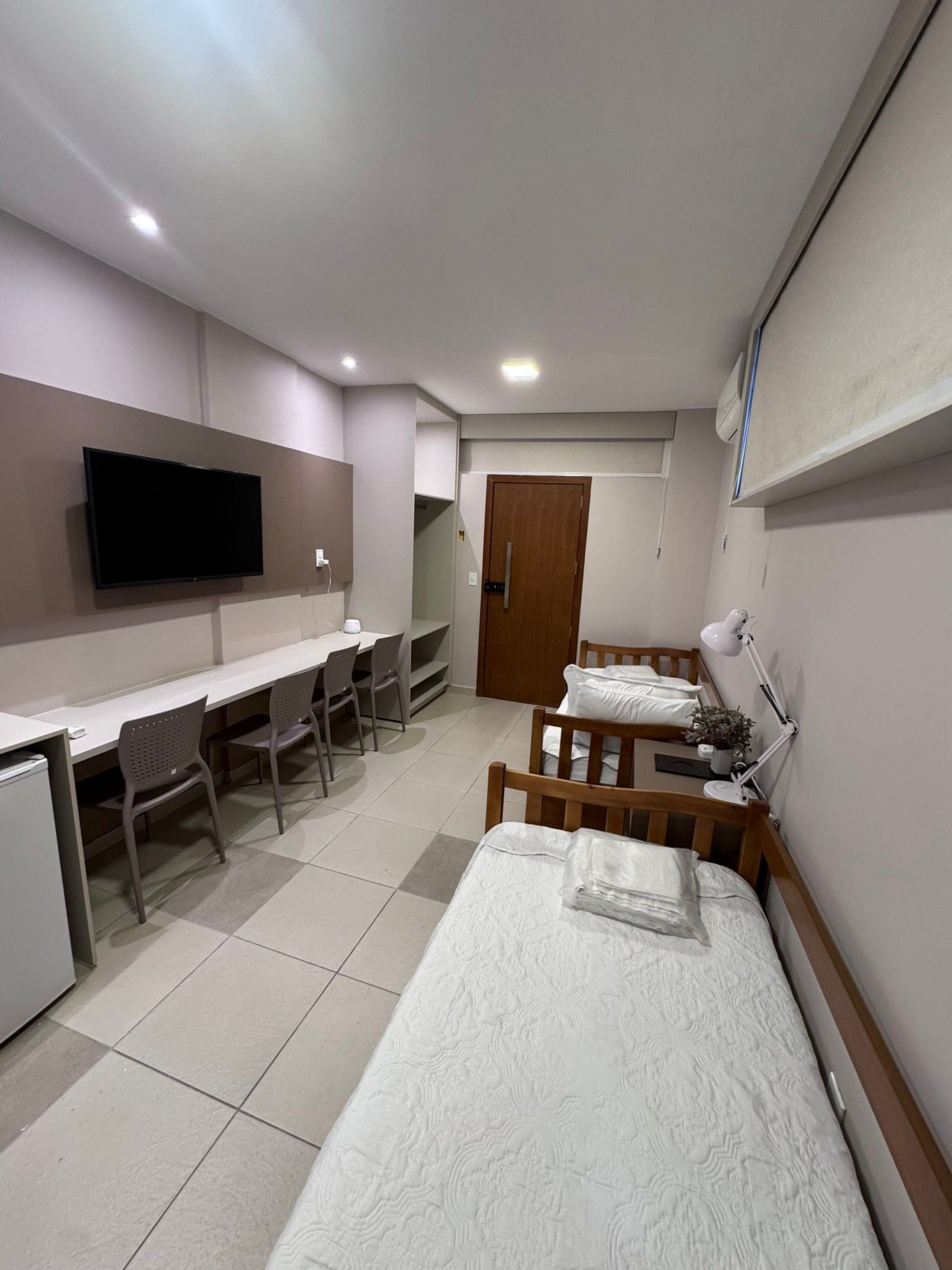 Desk, blackout curtains, iron/ironing board, free WiFi