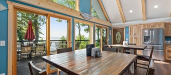 Lakefront Bluff Cabin | Tram to Water | Hot Tub | Stunning Gull Lake Views