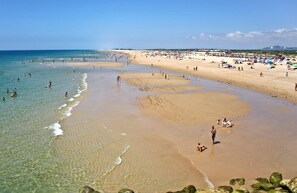Enjoy the serene beach atmosphere and engage in activities like swimming and sunbathing.