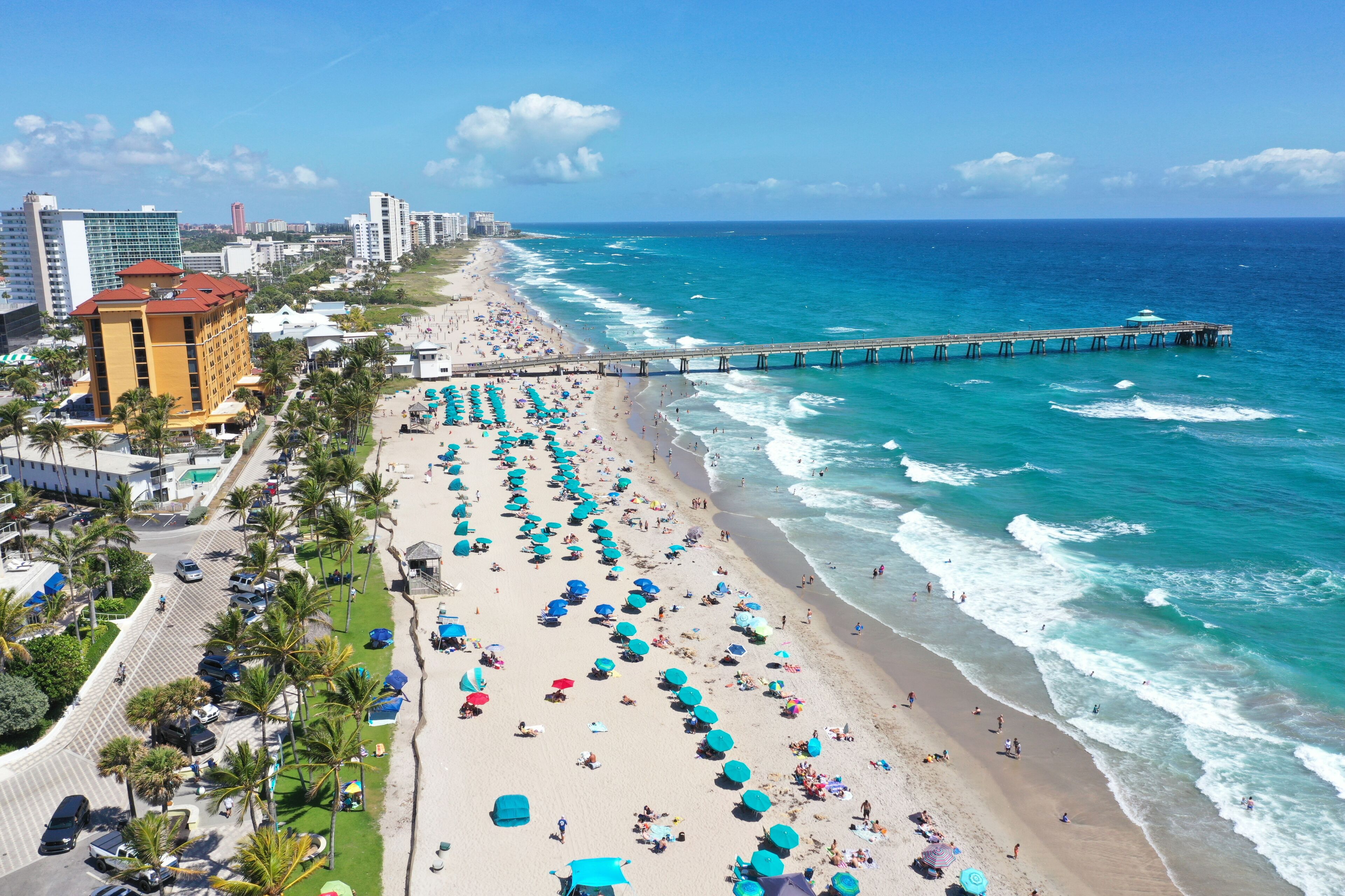 Sun-loungers, beach towels