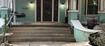 Vintage Montrose House with private pool and gated parking.