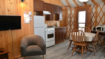 Deluxe Tree House | Living area | Flat-screen TV, table football, ping pong