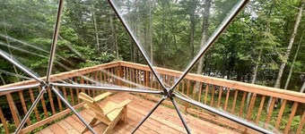 Dôme #3 with a view to the mountains