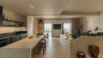 Premier Suite, Private Pool, Sea View | Private kitchen | Espresso maker, coffee/tea maker, electric kettle