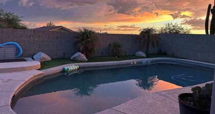 Private home in nice neighborhood with pool. Close to golf, trails and dining
