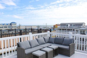 Terrace/patio - Large Families, Steps to Beach, Ocean View (Seaside Heights)