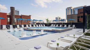 Seasonal outdoor pool, pool cabanas (surcharge), pool umbrellas