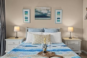 2 bedrooms, desk, iron/ironing board, travel crib