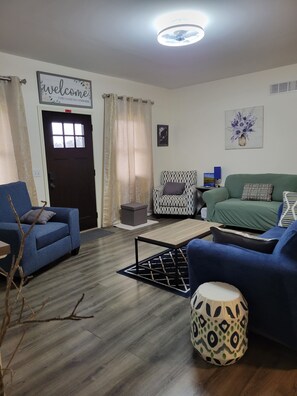 Smart TV, table football, books