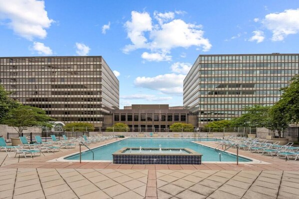 Pool - ModernBohoOasis | 2BR 2BA | Gym&Pool | Mins to DC (Arlington)