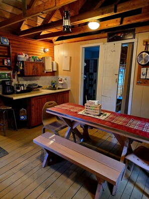 Dining - Cozy 1950’s lake front cabin with beautiful sunsets! (Deer River)