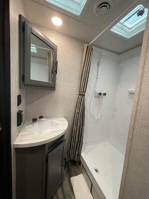 Towels, soap, toilet paper