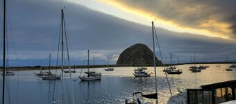 Charming three room Inn with Full Bay View Decks on the waterfront in Morro Bay.