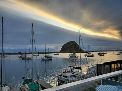 Charming three room Inn with Full Bay View Decks on the waterfront in Morro Bay.