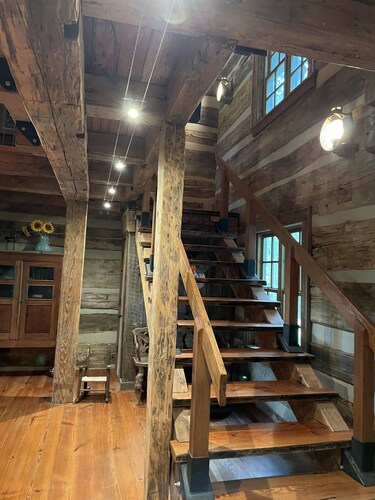 Prospect Mountain Cabin custom log home sportsman's paradise with fishing lake. 