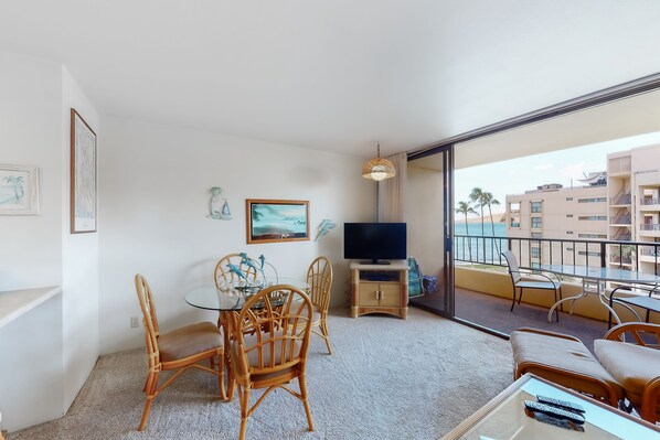 Televisión, reproductor de DVD, libros y estéreo 