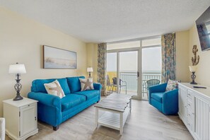 TV, DVD player, video library