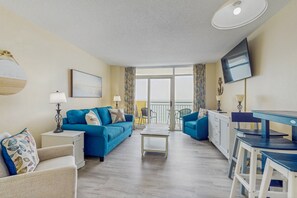 TV, DVD player, video library