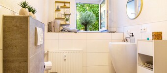 Appartement "Becks Schöne Ferienwohnung" avec terrasse privée, jardin privé et Wi-Fi