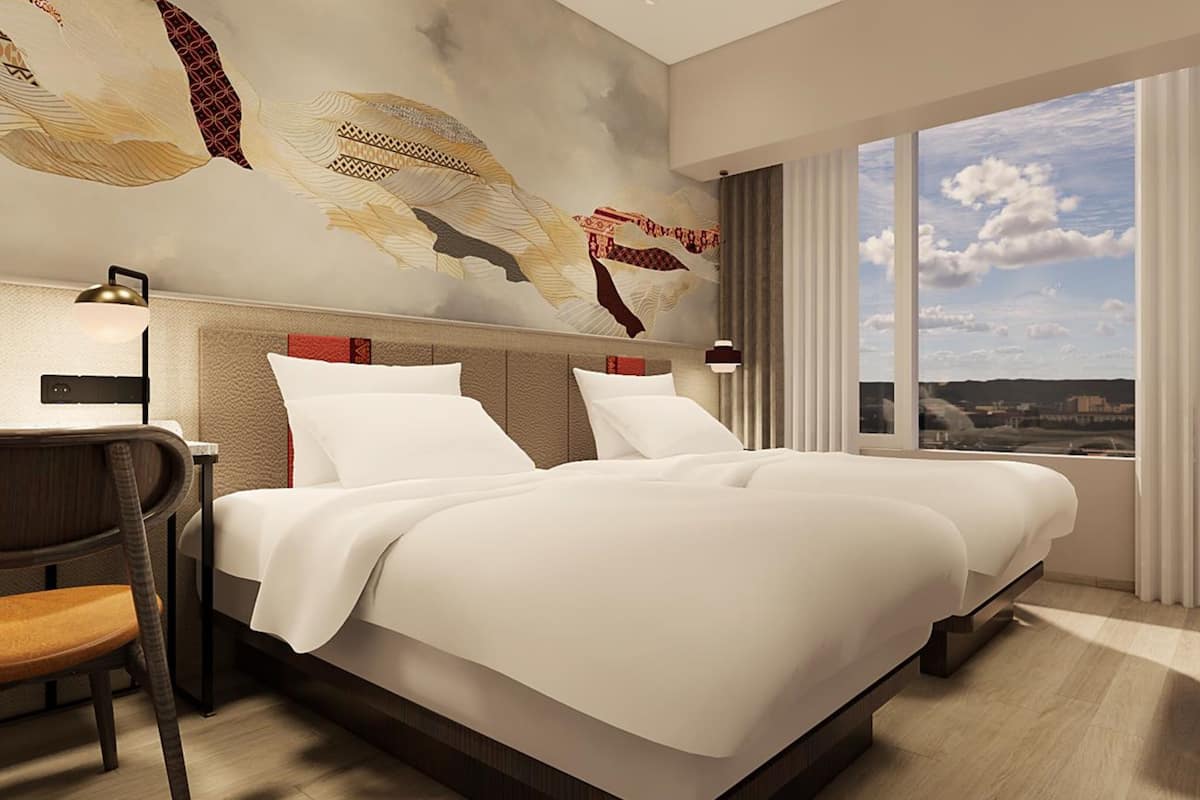 Chambre Deluxe avec lits jumeaux | 1 chambre, Wi-Fi gratuit, accÚs pour personnes à mobilité réduite