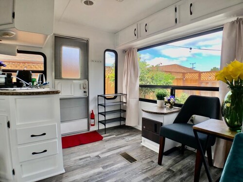 Backyard Glamping in Camper RV