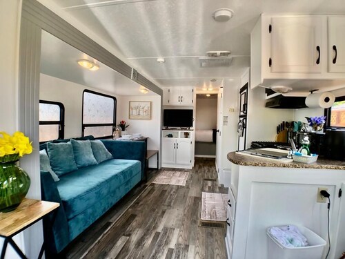 Backyard Glamping in Camper RV