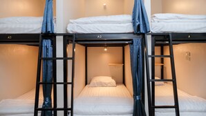 A bunk bed room with three levels labeled A1, A2, and A3. - Delta 9 Hostel (Bangkok)