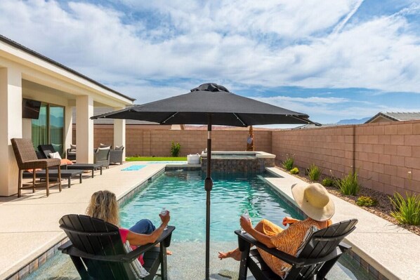 A heated pool