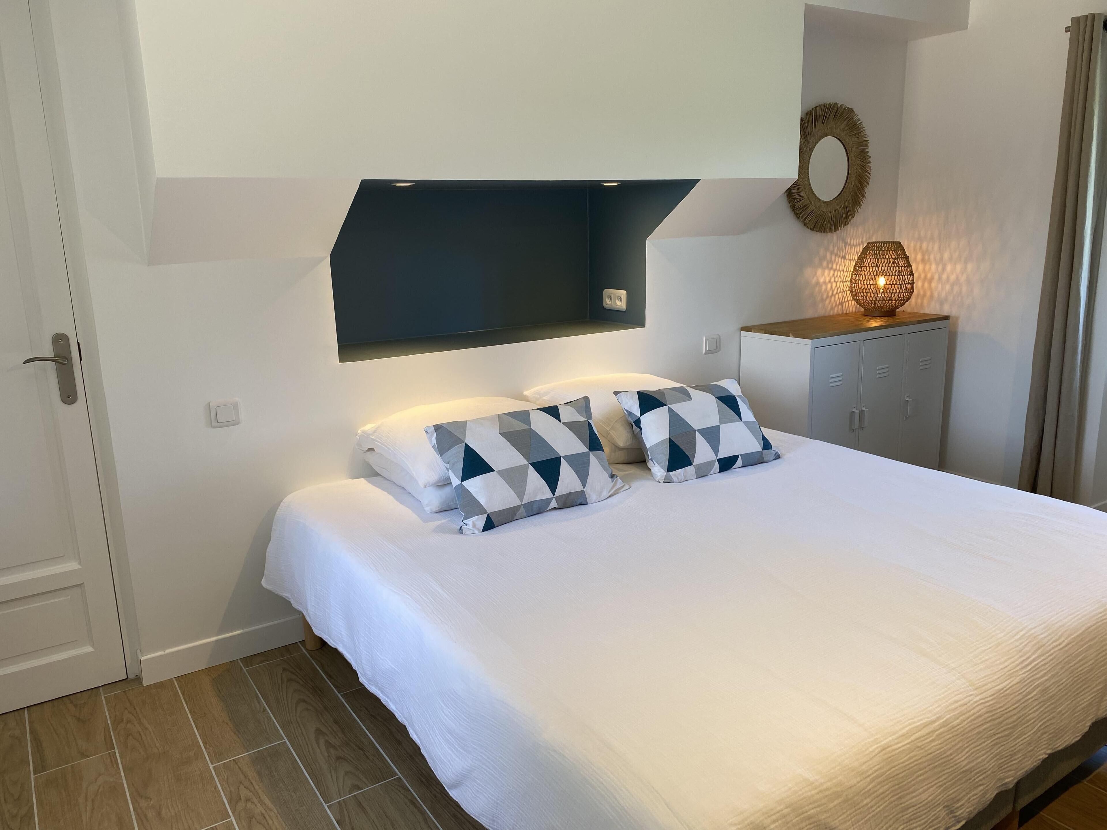 2 bedrooms, iron/ironing board, travel crib, WiFi