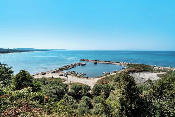 Vlak bij het strand