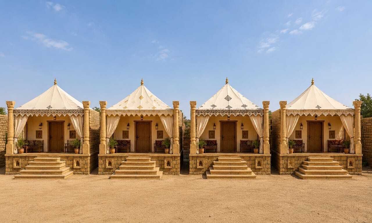 Suíte família, varanda, vista para o deserto | Roupas de cama premium, escrivaninha, quartos à prova de som