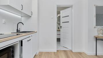 Apartment, 1 Bedroom, Balcony | Private kitchen | Microwave