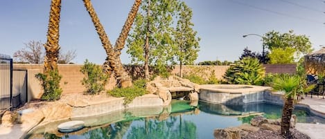 A heated pool