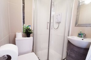 Shower, hair dryer, towels - Lovely Renovated Large Spacious Georgian Studio (Dublin 1)