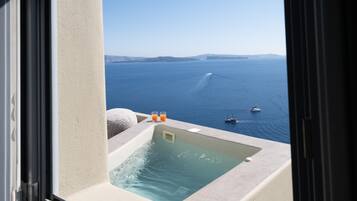 Studio Panoramique, bain Ă remous, vue mer | Terrasse/Patio