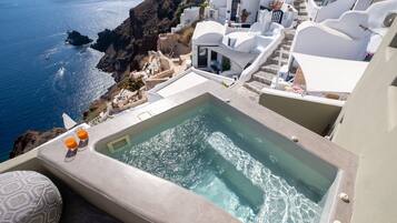 Studio Panoramique, bain Ă remous, vue mer | Terrasse/Patio