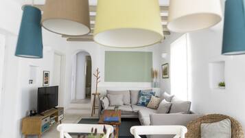 Villa, 4 Bedrooms, Ocean View | Living area | Flat-screen TV