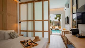 1 bedroom, free minibar items, in-room safe, desk