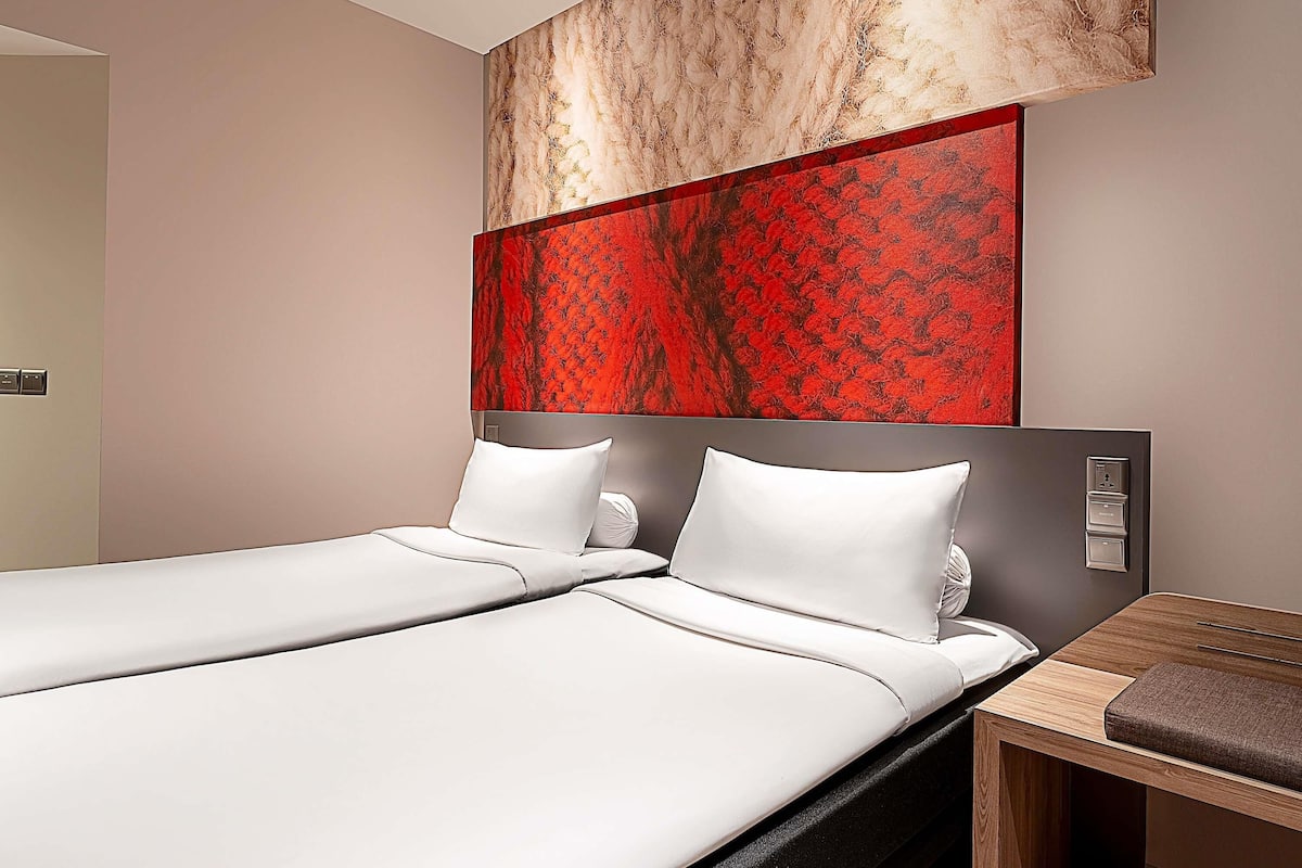 In-room safe, desk, laptop workspace, blackout curtains