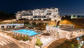 Uitzicht op het resort