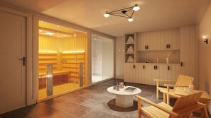 Couples treatment rooms, sauna, body treatments, deep-tissue massages