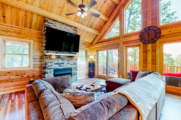 TV, fireplace - Deep Creek Mountain Retreat | House in McHenry with sweeping views (McHenry)