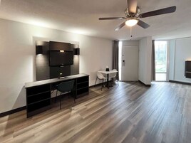 Standard Room, 2 Queen Beds, Non Smoking, Kitchenette | Blackout drapes, soundproofing, iron/ironing board, free WiFi