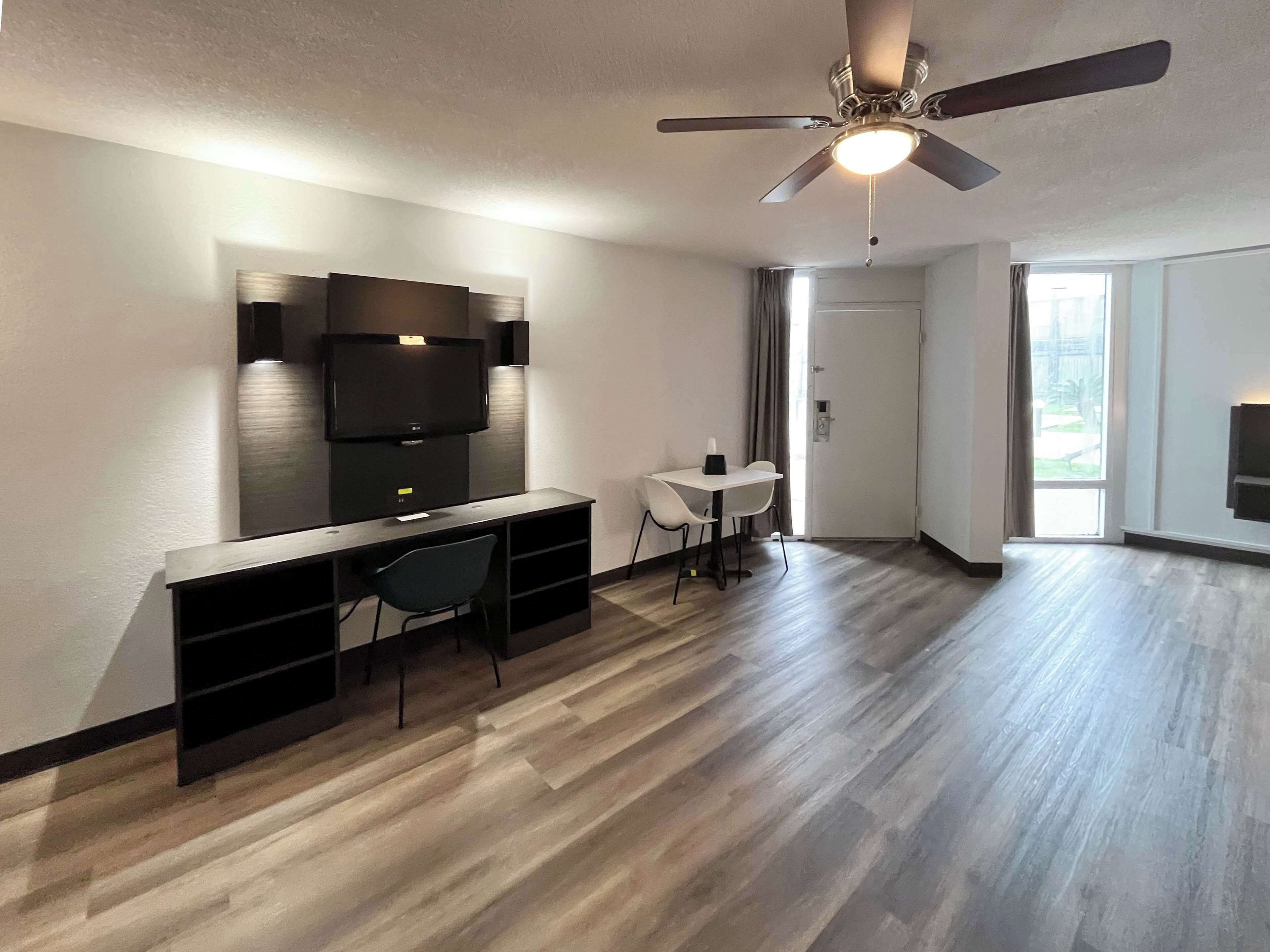 Standard Room, 2 Queen Beds, Non Smoking, Kitchenette | Blackout drapes, soundproofing, iron/ironing board, free WiFi