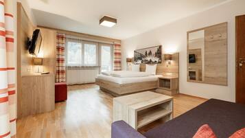 Grand-Apartment, Bergblick | 2 Schlafzimmer, Verdunkelungsvorhänge, schallisolierte Zimmer