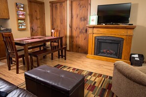 TV, peis, fotballspill og stereoanlegg