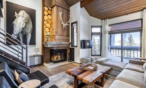 Smart-TV, Kamin, Bücher